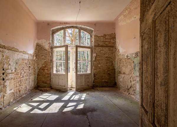 Arched French windows