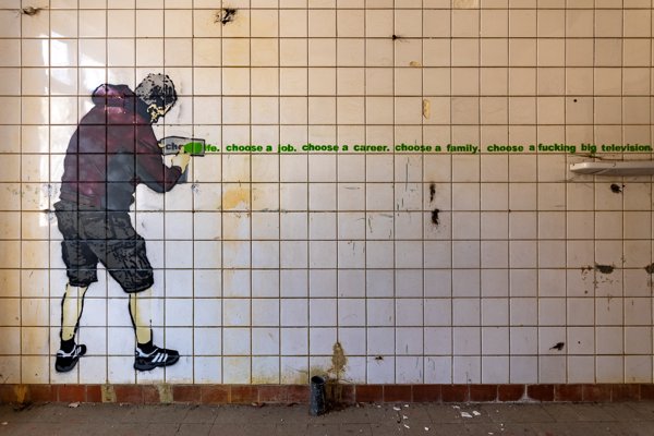 "Choose life" stencil