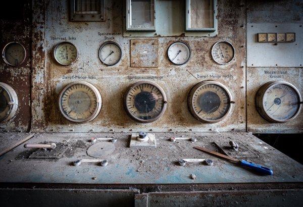 Row of gauges