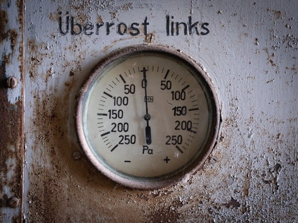 "Überrost links" gauge