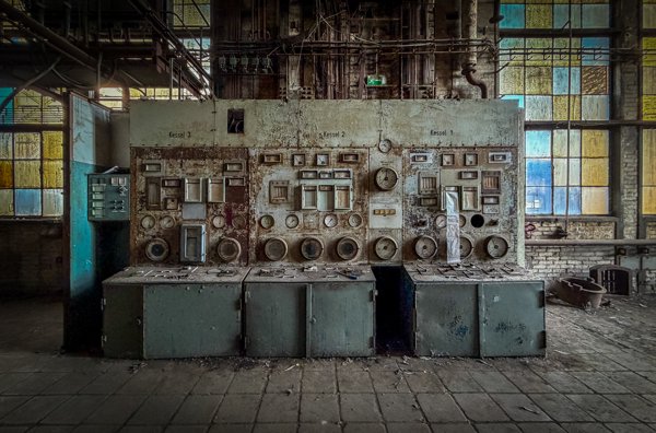 Control panel in the machine hall