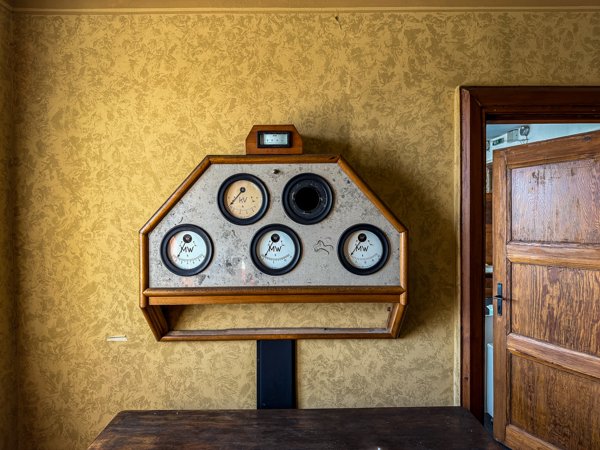 Office with instrument panel